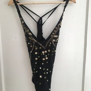 Ecote black top with gold sequins